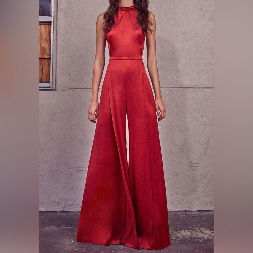 Alexis Sanaya Halter Wide Leg Jumpsuit